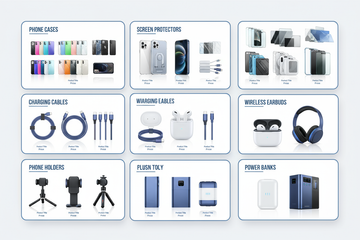 create template of mobiles accessories products